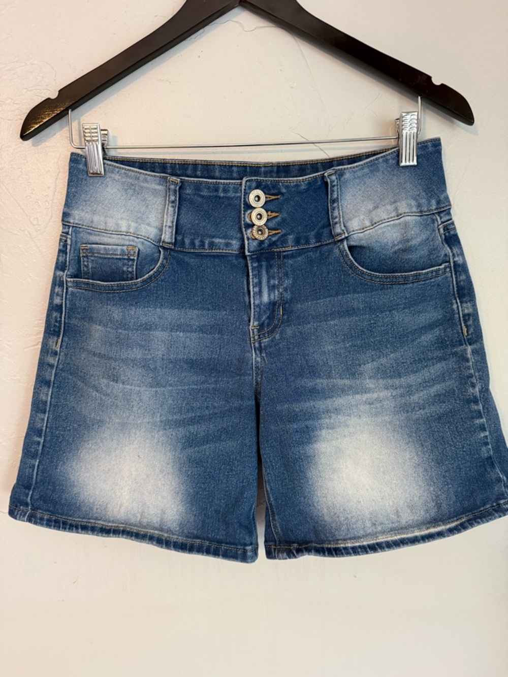 Hydraulic Nolita Mid Rise Curvy Denim Shorts 3 Button Fly Size 8